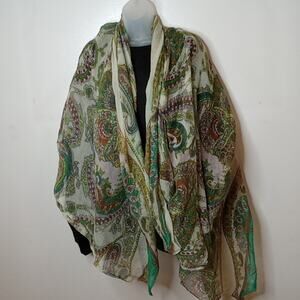 Fantasia 35X72 Paisley Wrap. BOHO, Sheer, Versatile, Casual.Fairy